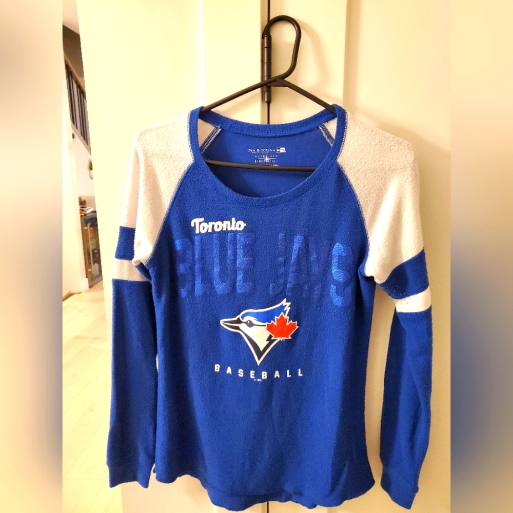 Lightweight fleece raglan long-sleeved Blue Jays official MLB Merchandise sz M